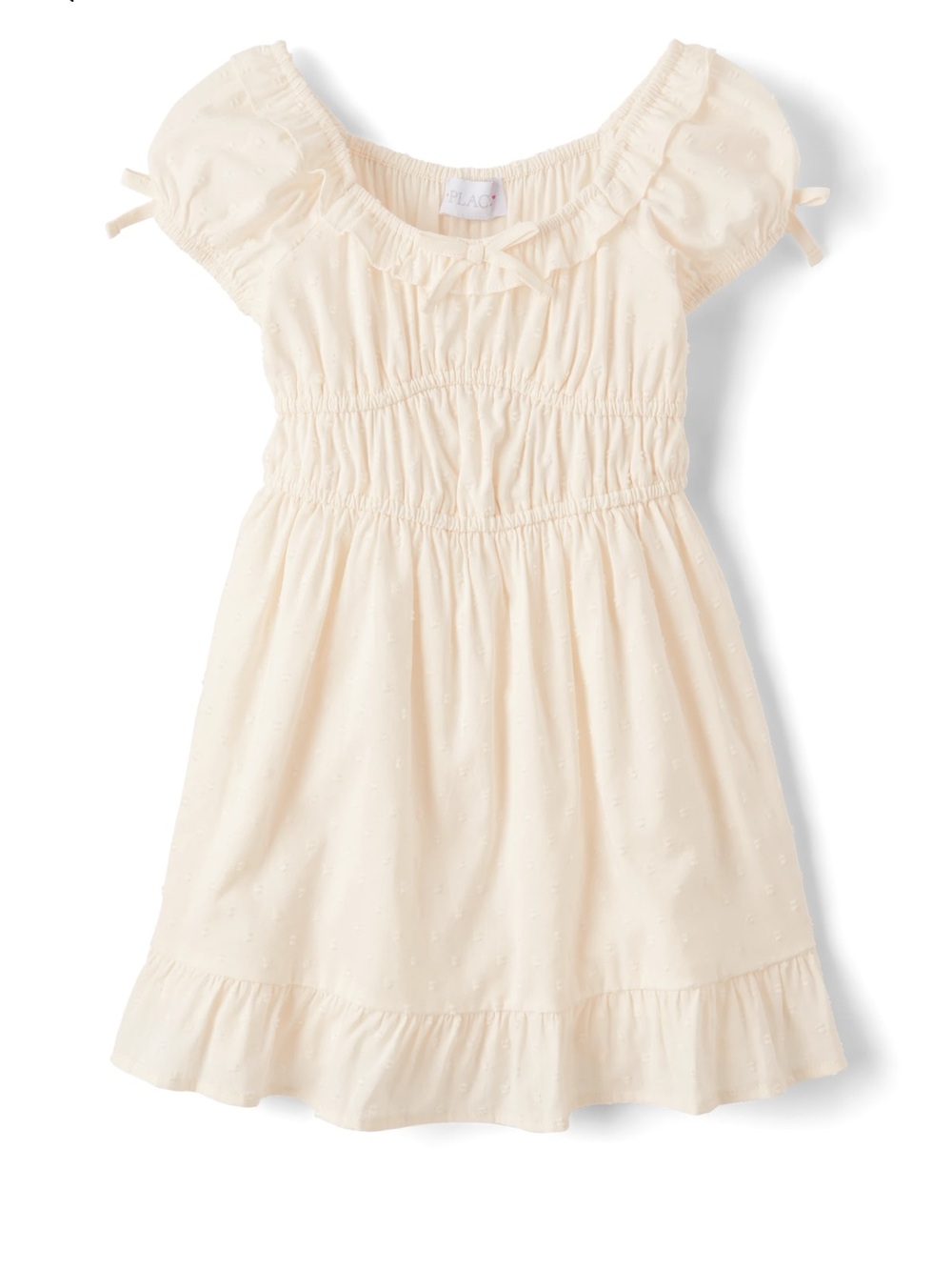 Girls Clip Dot Ruffle Dress